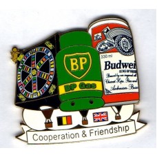 Cooperation & Friendship Triple Pin Gold